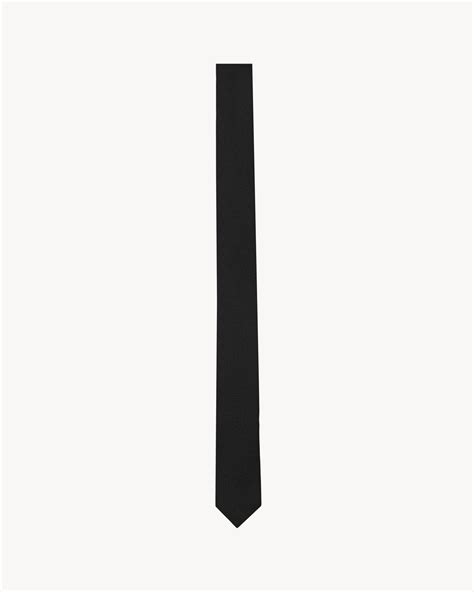 Signature evening skinny tie in black silk grosgrain 